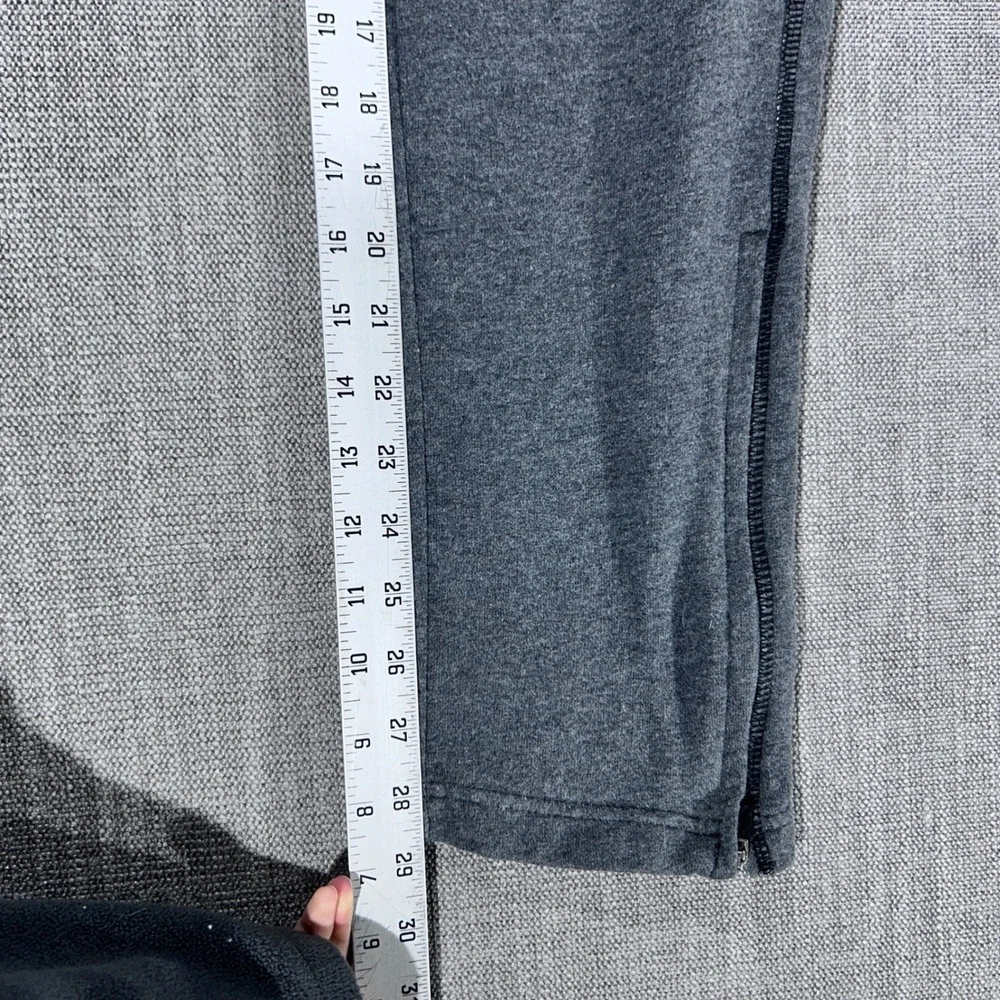 Reebok Sweatpants Mens Medium Gray Excellent Ankle Zip Heather Athletic Joggers